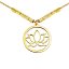 Collar corto de plata chapada con oro FLOR DE LOTO